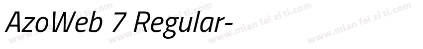 AzoWeb 7 Regular字体转换